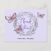 教師バタフライ　サンキュー ポストカード (正面)
