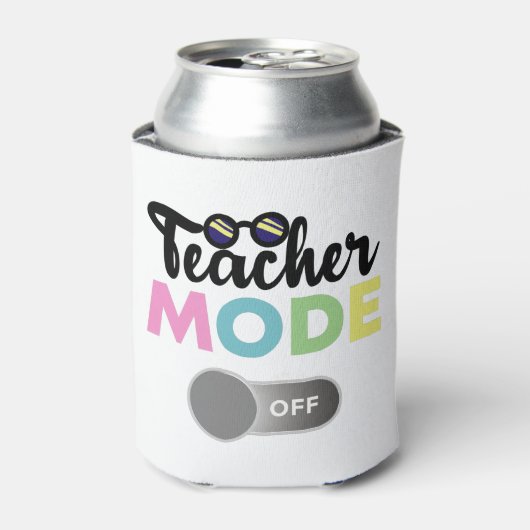 教師モードオフ 面白い 学校の最後の日 夏休み 缶クーラー (缶正面)
