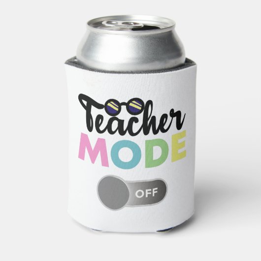 教師モードオフ 面白い 学校の最後の日 夏休み 缶クーラー (缶裏面)