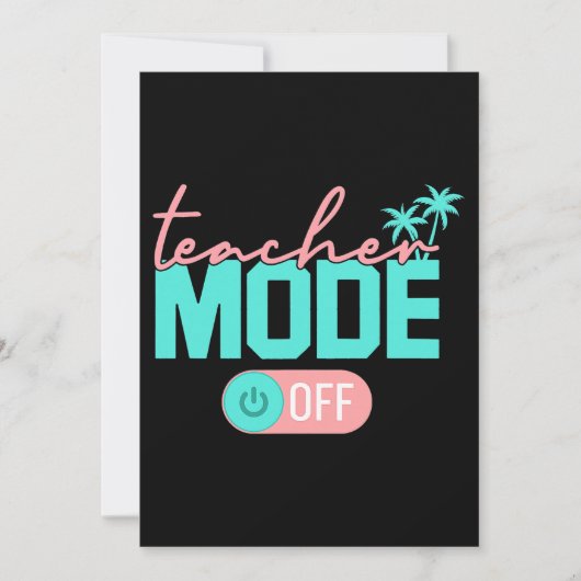 教師モード終了 最高の学校生活の最後の1日 夏休み 招待状 (正面)