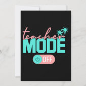 教師モード終了 最高の学校生活の最後の1日 夏休み 招待状 (裏面)