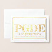 教師向け 修了証書 箔カード (封筒付き正面)