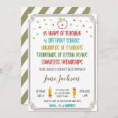 教師引退のお誘い 招待状 (正面/裏面)