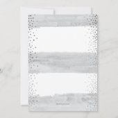 教師引退アップルウォーターカラーグレイストライプ 招待状 (裏面)