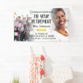 教師引退カスタム2写真バナー 横断幕 (インサイチュ)