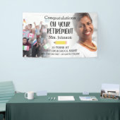 教師引退カスタム2写真バナー 横断幕 (トレードショー)