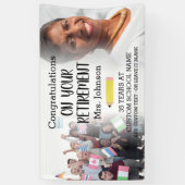 教師引退カスタム2写真バナー 横断幕 (縦)