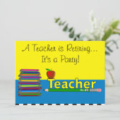 教師引退パーティーの招待状 招待状 (スタンド正面)