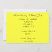 教師引退パーティーの招待状 招待状 (裏面)