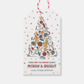 教師感謝の明るいクリスマス ギフトタグ (正面)