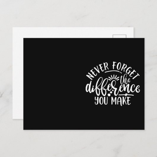 教師感謝デザインのアイデア ポストカード (正面/裏面)