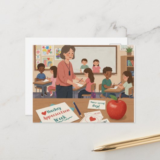 教師感謝週間 ポストカード (正面/裏面インサイチュ)