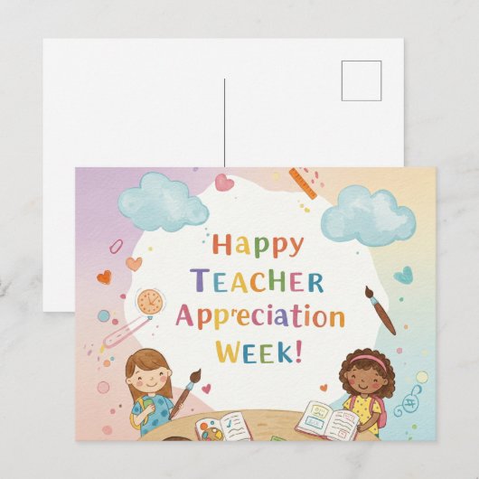 教師感謝週間 ポストカード (正面/裏面)