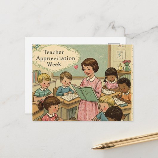 教師感謝週間 ポストカード (正面/裏面インサイチュ)