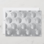 教師教育シルバー卒業ブラック 招待状 (裏面)