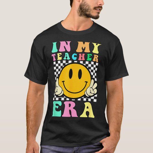教師時代のレトロなバックトゥスクール教師 Tシャツ (正面)