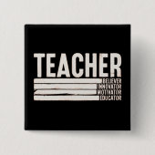 教師生活  新学期へ 缶バッジ (正面)