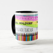 教師 クラス ファクルト 学校 コーヒーマグ マグカップ (正面左)