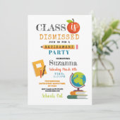 教師 クラス 卒業 退職 パーティー 招待状 (スタンド正面)