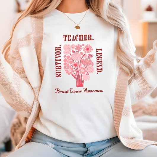 教師 100日間の学校 がんサバイバー トライブレンドTシャツ
