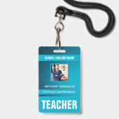 教師 ID カード バッジ (正面(ネックストラップ付))