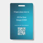 教師 ID カード バッジ (裏面)