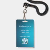 教師 ID カード バッジ (裏面(ネックストラップ付))