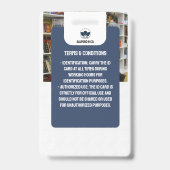 教師 ID カード | 海軍大学の学校 ID カード バッジ (裏面)