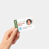 教師 ID 名札、職名＆ロゴ写真 バッジ (手持ち)