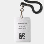 教師IDカードバッジ バッジ (裏面（ネックストラップ付）)