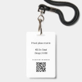 教師IDカードバッジ バッジ (裏面（ネックストラップ付）)