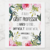 教授ありがとうギフト感謝オフィスデコール ワインラベル (シングルラベル)