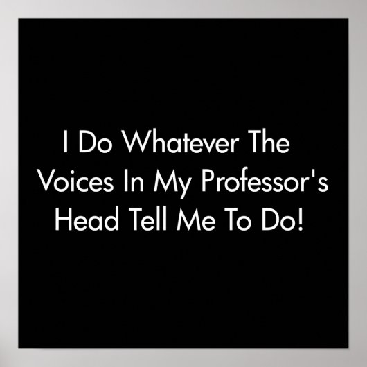 教授の頭の中の声は何でも… ポスター (正面)