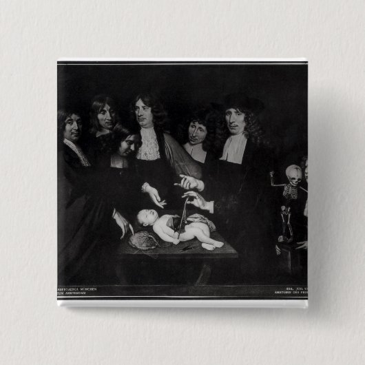 教授のFrederik解剖学のレッスン 缶バッジ (正面)