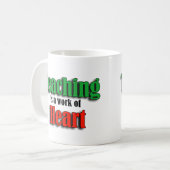 教授はハートのテキストバージョンの仕事です コーヒーマグカップ (正面左)