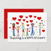 教授はハートの郵便はがきの仕事です ポストカード (正面/裏面)