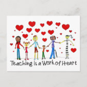 教授はハートの郵便はがきの仕事です ポストカード (正面)