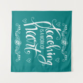 教授はハート|のかわいい句の仕事です タペストリー (正面(横))