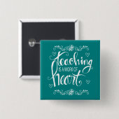 教授はハート|のかわいい句の仕事です 缶バッジ (正面&裏面)