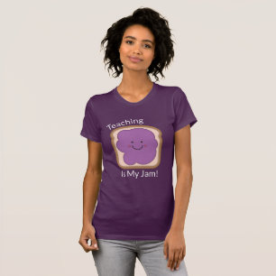 教授は私の込み合いの女性の紫色のTシャツです Tシャツ