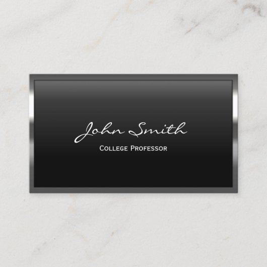 教授プロフェッショナル金属フレーム 名刺 (正面)