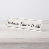 教授Know It All デスクネームプレート (正面)