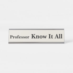 教授Know It All デスクネームプレート