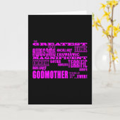 教母のためのおもしろいのギフト: すばらしい教母 カード (黄色い花)