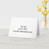 教母の結婚式のサンキューカード カード (黄色い花)