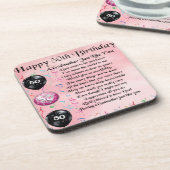 教母の詩-第50誕生日のデザイン コースター (左側)