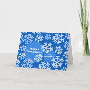 教父のためのクリスマス、抽象的な雪片のデザイン シーズンカード