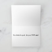 教父のクリスマス シーズンカード (内部)