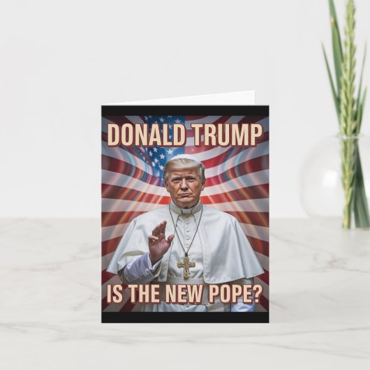 教皇とおもしろいドナルド・トランプ大統領 カード (正面)