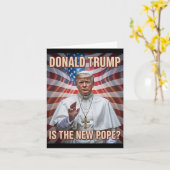 教皇とおもしろいドナルド・トランプ大統領 カード (黄色い花)